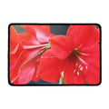Blooming Amaryllis Print Kitchen Mat