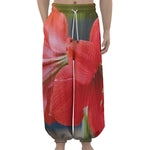 Blooming Amaryllis Print Lantern Pants