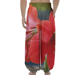 Blooming Amaryllis Print Lantern Pants