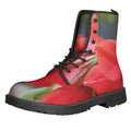 Blooming Amaryllis Print Lace-Up Boots
