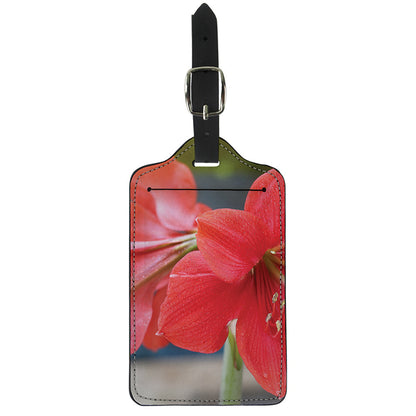 Blooming Amaryllis Print Luggage Tag