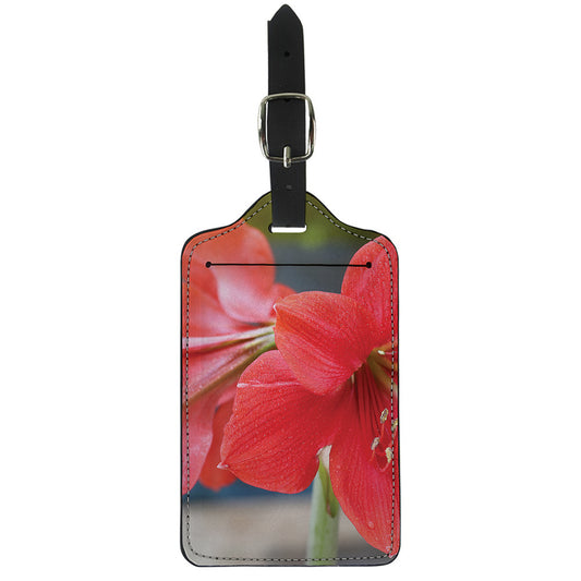 Blooming Amaryllis Print Luggage Tag