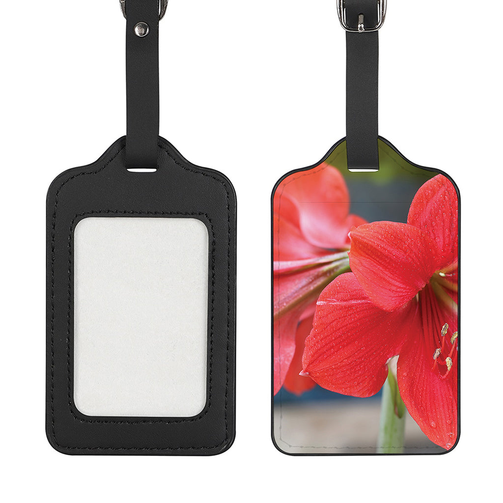 Blooming Amaryllis Print Luggage Tag