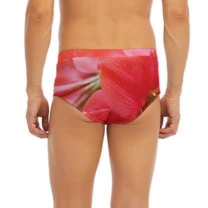 Blooming Amaryllis Print Men's Briefs