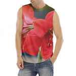 Blooming Amaryllis Print Men's Fitness Tank Top