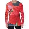 Blooming Amaryllis Print Men's Long Sleeve T-Shirt