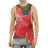 Blooming Amaryllis Print Men's Muscle Tank Top