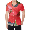 Blooming Amaryllis Print Men's Shirt