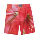 Blooming Amaryllis Print Men's Sports Shorts