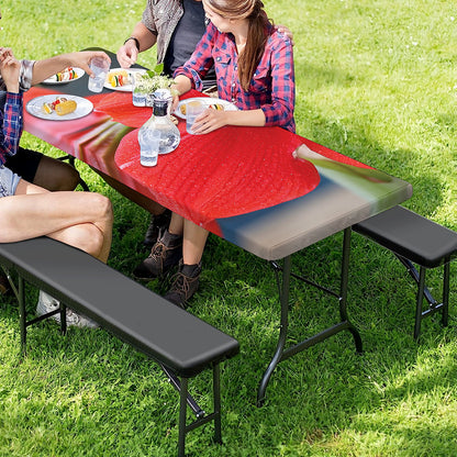 Blooming Amaryllis Print Picnic Table Cover