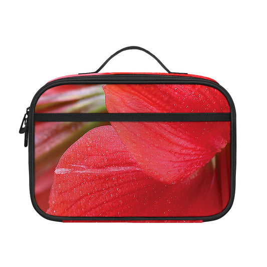 Blooming Amaryllis Print Portable Lunch Bag