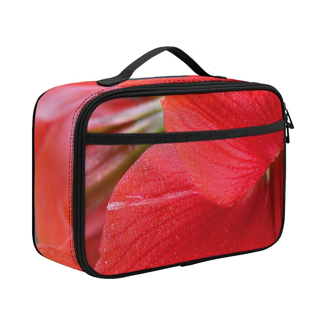 Blooming Amaryllis Print Portable Lunch Bag
