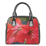 Blooming Amaryllis Print Shoulder Handbag