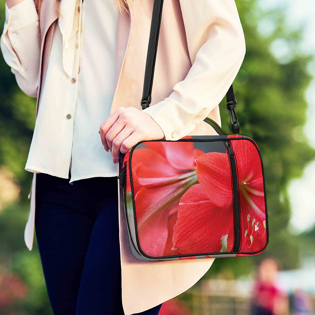 Blooming Amaryllis Print Shoulder Strap Bible Bag