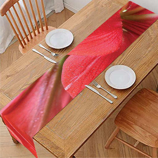 Blooming Amaryllis Print Table Runner