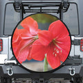 Blooming Amaryllis Print Tire Cover