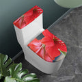 Blooming Amaryllis Print Toilet Lid And Tank Cover Set