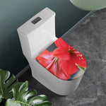 Blooming Amaryllis Print Toilet Lid Cover