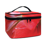 Blooming Amaryllis Print Travel Makeup Bag