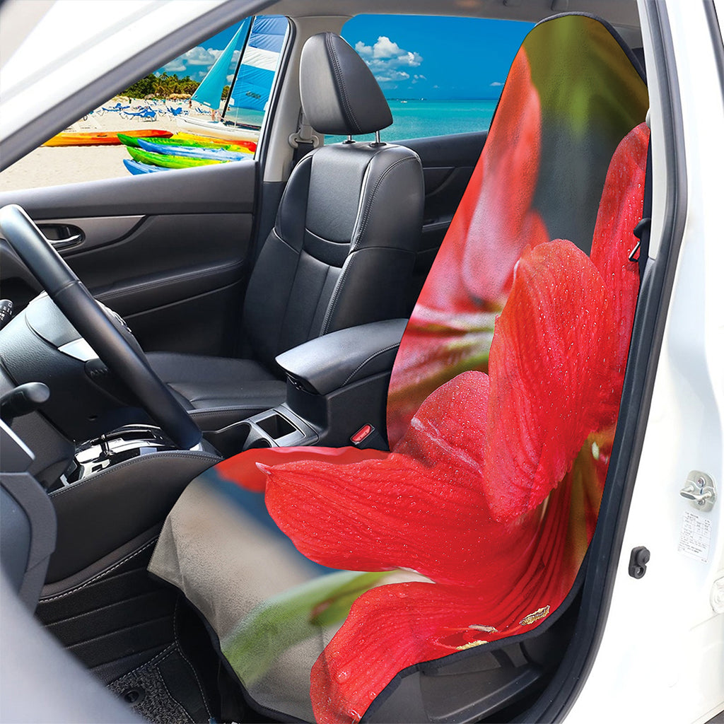 Blooming Amaryllis Print Waterproof Car Seat Cover