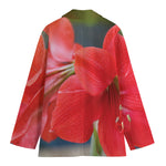 Blooming Amaryllis Print Women's Blazer