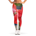 Blooming Amaryllis Print Women's Leggings
