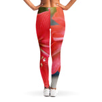Blooming Amaryllis Print Women's Leggings