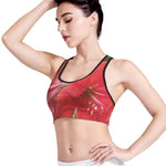 Blooming Amaryllis Print Women's Sports Bra