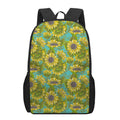 Blooming Sunflower Pattern Print 17 Inch Backpack