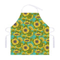 Blooming Sunflower Pattern Print Adjustable Apron