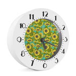 Blooming Sunflower Pattern Print Alarm Clock