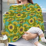 Blooming Sunflower Pattern Print Baby Seat Cover
