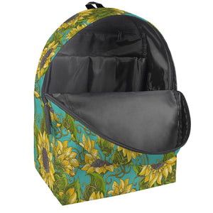 Blooming Sunflower Pattern Print Backpack