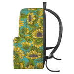 Blooming Sunflower Pattern Print Backpack