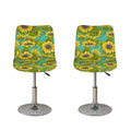 Blooming Sunflower Pattern Print Bar Stool Covers