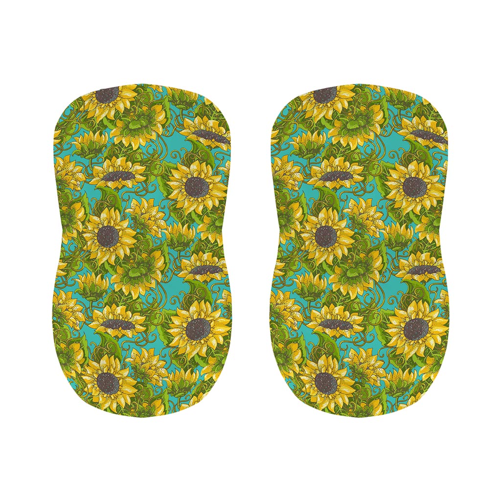 Blooming Sunflower Pattern Print Bar Stool Covers