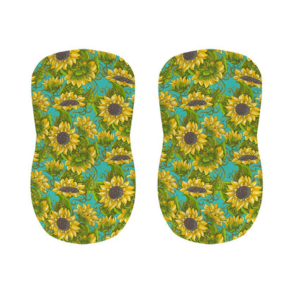 Blooming Sunflower Pattern Print Bar Stool Covers