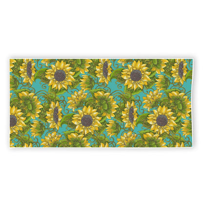 Blooming Sunflower Pattern Print Beach Towel