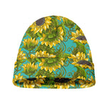 Blooming Sunflower Pattern Print Beanie