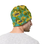 Blooming Sunflower Pattern Print Beanie
