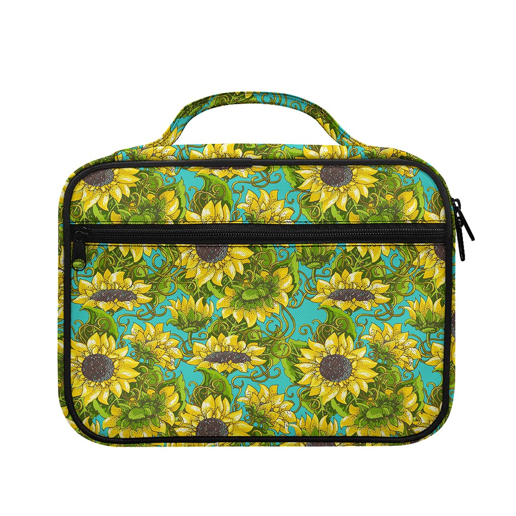 Blooming Sunflower Pattern Print Briefcase Bible Bag