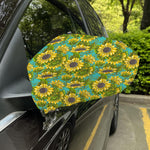 Blooming Sunflower Pattern Print Car Side Mirror Covers