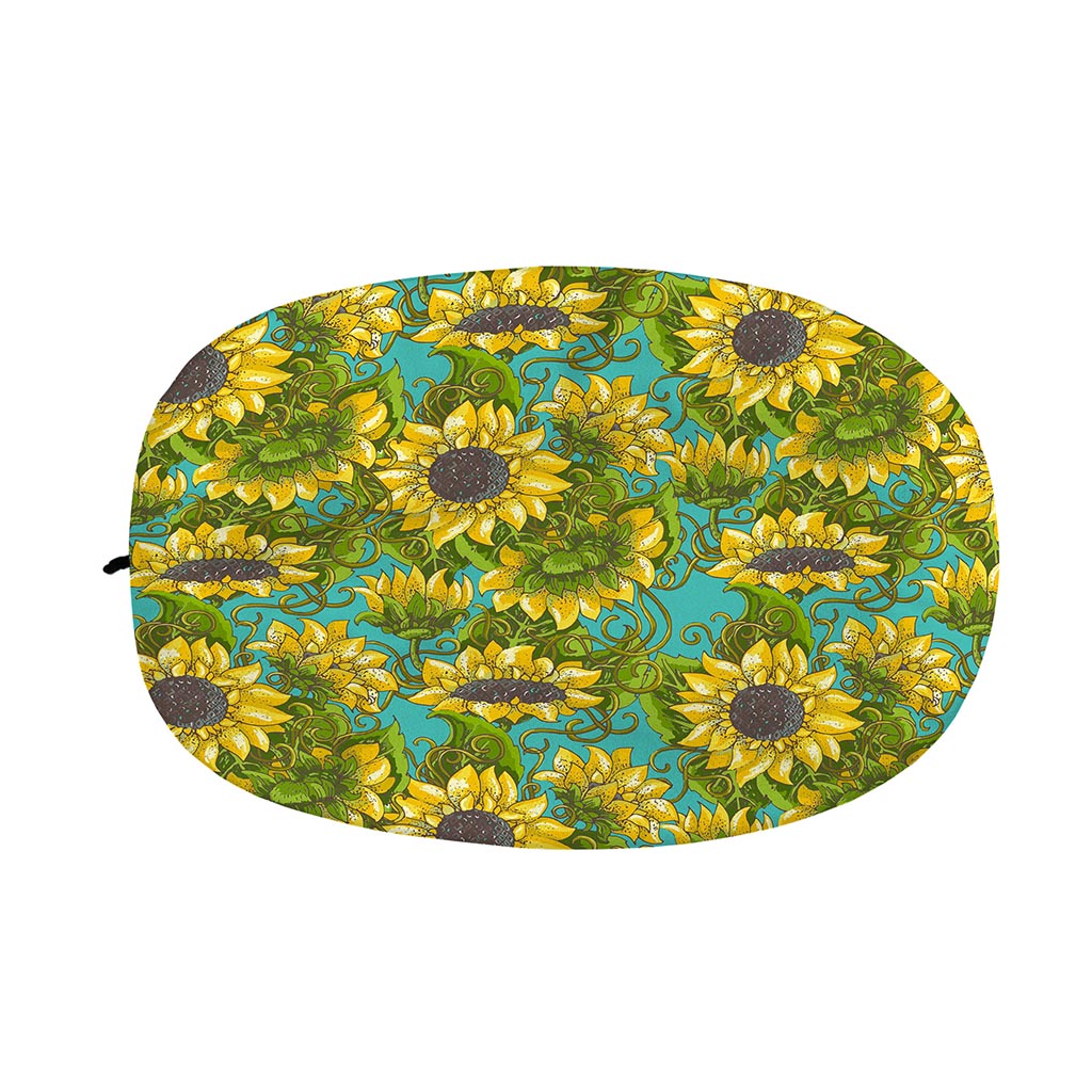 Blooming Sunflower Pattern Print Car Side Mirror Covers