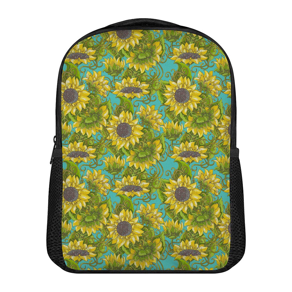 Blooming Sunflower Pattern Print Casual Backpack