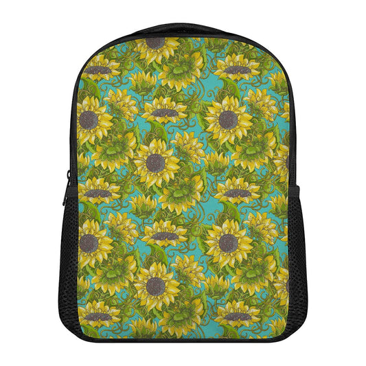Blooming Sunflower Pattern Print Casual Backpack