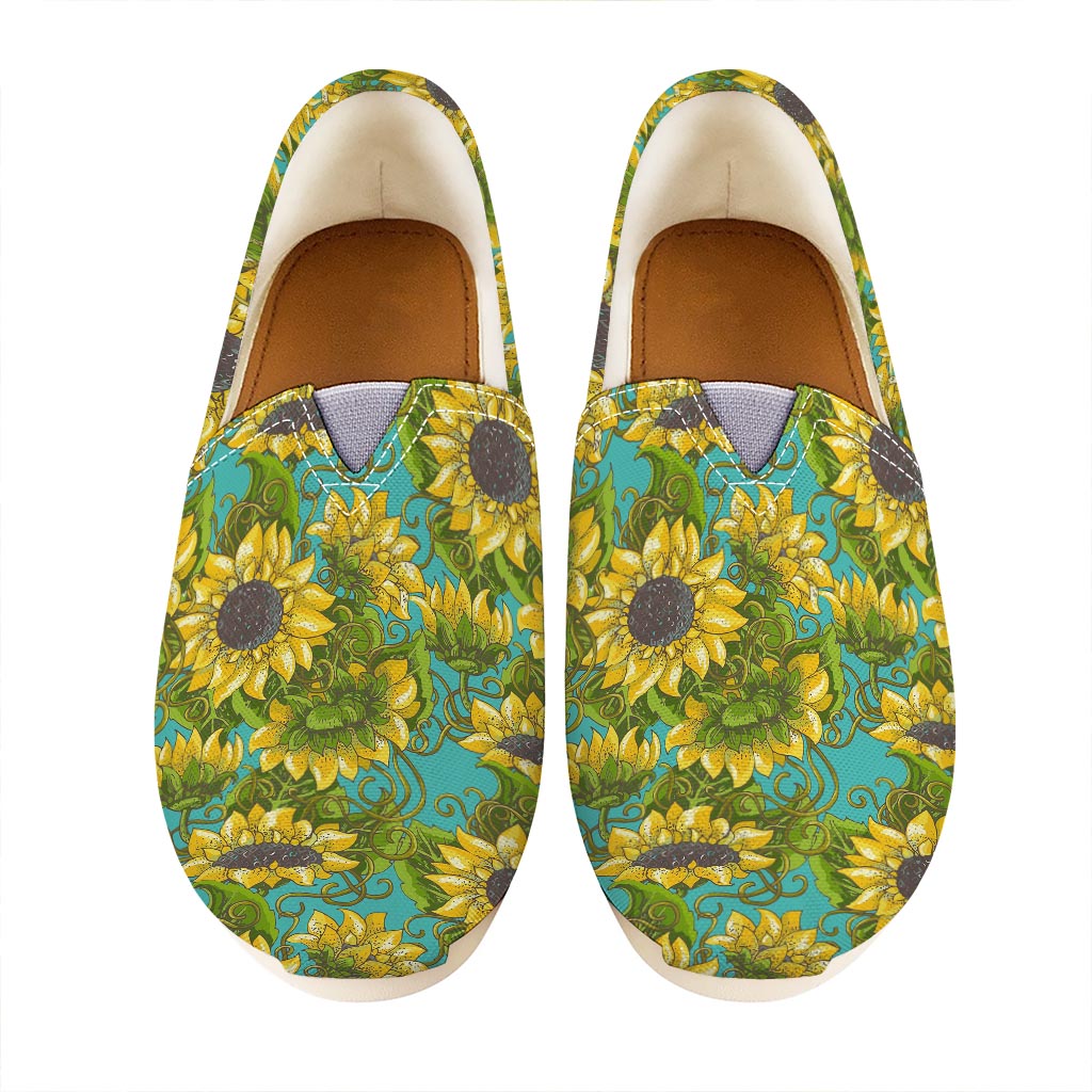 Blooming Sunflower Pattern Print Casual Shoes