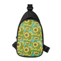 Blooming Sunflower Pattern Print Sling Bag