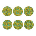 Blooming Sunflower Pattern Print Coaster Set