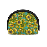 Blooming Sunflower Pattern Print Coin Purse