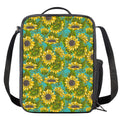 Blooming Sunflower Pattern Print Crossbody Lunch Bag